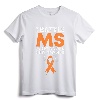 I Battle MS-What's Your Superpower Awareness Ribbon T-Shirt - Motivational Tee for Multiple Sclerosis Warriors