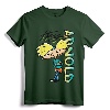 Nickelodeon Hey Arnold Character Graffiti Logo T-Shirt - Official Vintage Cartoon Tee for Fans and Collectors