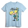 Nickelodeon Hey Arnold Character Graffiti Logo T-Shirt - Official Vintage Cartoon Tee for Fans and Collectors