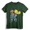 Nickelodeon Hey Arnold Characters Riding A Bike T-Shirt - Classic Nick Cartoon Tee, Officially Licensed Nostalgic Apparel