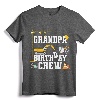 Grandpa Birthday Crew Shirt - Construction Birthday Party T-Shirt for Family Matching Construction Crew Outfits
