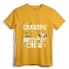 Grandpa Birthday Crew Shirt - Construction Birthday Party T-Shirt for Family Matching Construction Crew Outfits
