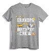 Grandpa Birthday Crew Shirt - Construction Birthday Party T-Shirt for Family Matching Construction Crew Outfits