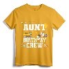 Aunt Birthday Crew Shirt - Construction Birthday Party T-Shirt for Women - Family Matching Construction Crew Shirts