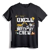Uncle Birthday Crew Shirt - Men's Construction Birthday Party T-Shirt for Family Matching Crew