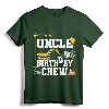 Uncle Birthday Crew Shirt - Men's Construction Birthday Party T-Shirt for Family Matching Crew