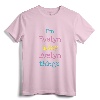 Evelyn Cute Personalized Text Kid's Gift Top For Girls T-Shirt - Custom Funny Hand-Drawn Design for Toddlers
