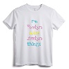 Evelyn Cute Personalized Text Kid's Gift Top For Girls T-Shirt - Custom Funny Hand-Drawn Design for Toddlers