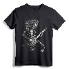 Skeleton Guitar Guy Rock And Roll Band Rock On T-Shirt - Horror Skeleton Guitarist Tee for Metal Music Concerts