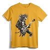 Skeleton Guitar Guy Rock And Roll Band Rock On T-Shirt - Horror Skeleton Guitarist Tee for Metal Music Concerts