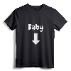 T-Shirt Baby Arrow Pointing Belly, Pregnancy Announcement Maternity Tee - Expecting Mum Lightweight Shirt for Baby Shower