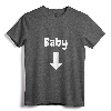 T-Shirt Baby Arrow Pointing Belly, Pregnancy Announcement Maternity Tee - Expecting Mum Lightweight Shirt for Baby Shower