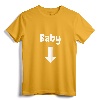 T-Shirt Baby Arrow Pointing Belly, Pregnancy Announcement Maternity Tee - Expecting Mum Lightweight Shirt for Baby Shower