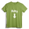 T-Shirt Baby Arrow Pointing Belly, Pregnancy Announcement Maternity Tee - Expecting Mum Lightweight Shirt for Baby Shower