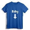 T-Shirt Baby Arrow Pointing Belly, Pregnancy Announcement Maternity Tee - Expecting Mum Lightweight Shirt for Baby Shower
