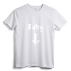 T-Shirt Baby Arrow Pointing Belly, Pregnancy Announcement Maternity Tee - Expecting Mum Lightweight Shirt for Baby Shower