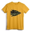 Arrowhead Hunter Camouflage USA Flag T-Shirt - Camo Graphic Tee for Arrowhead Hunting Enthusiasts and Outdoor Adventurers
