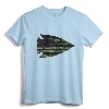 Arrowhead Hunter Camouflage USA Flag T-Shirt - Camo Graphic Tee for Arrowhead Hunting Enthusiasts and Outdoor Adventurers