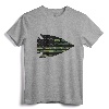Arrowhead Hunter Camouflage USA Flag T-Shirt - Camo Graphic Tee for Arrowhead Hunting Enthusiasts and Outdoor Adventurers
