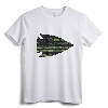 Arrowhead Hunter Camouflage USA Flag T-Shirt - Camo Graphic Tee for Arrowhead Hunting Enthusiasts and Outdoor Adventurers