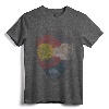 Vintage Colorado Flag Arrowhead Retro Fade T-Shirt - Retro Colorado State Flag Apparel for Men, Women, and Kids from Denver, Boulder, Fort Collins, and More