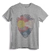 Vintage Colorado Flag Arrowhead Retro Fade T-Shirt - Retro Colorado State Flag Apparel for Men, Women, and Kids from Denver, Boulder, Fort Collins, and More