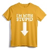 I'm With Stupid Down Arrow T-Shirt - Sarcastic Graphic Tee for Men and Women