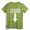 I'm With Stupid Down Arrow T-Shirt - Sarcastic Graphic Tee for Men and Women