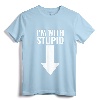 I'm With Stupid Down Arrow Lightweight T-Shirt - Classic Fit Tee with Sarcastic Humor and Double-Needle Hem