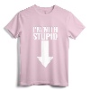 I'm With Stupid Down Arrow Lightweight T-Shirt - Classic Fit Tee with Sarcastic Humor and Double-Needle Hem