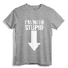 I'm With Stupid Down Arrow Lightweight T-Shirt - Classic Fit Tee with Sarcastic Humor and Double-Needle Hem
