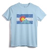 Vintage Retro Colorado Flag and Rocky Mountains T-Shirt - Distressed Style Tee for Nature Lovers and Outdoor Enthusiasts