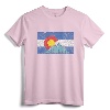 Vintage Retro Colorado Flag and Rocky Mountains T-Shirt - Distressed Style Tee for Nature Lovers and Outdoor Enthusiasts