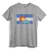Vintage Retro Colorado Flag and Rocky Mountains T-Shirt - Distressed Style Tee for Nature Lovers and Outdoor Enthusiasts