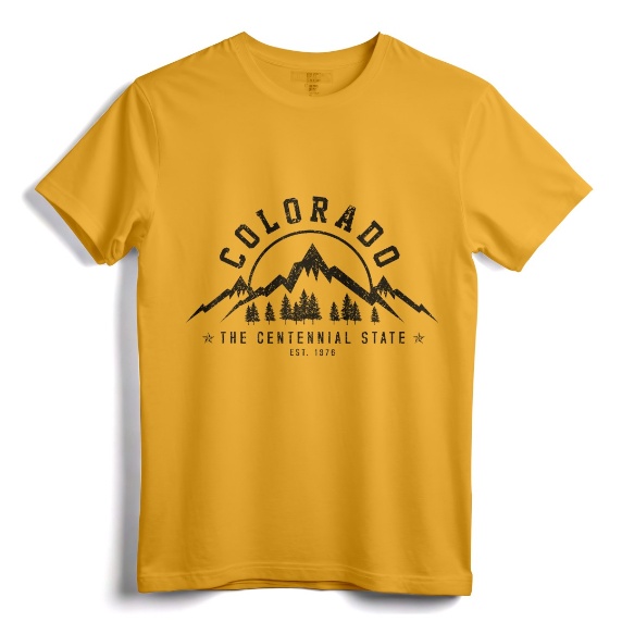 Colorado The Centennial State Est. 1867 Mountains Gift T-Shirt - Vintage Nature Design for Hiking and Camping Enthusiasts