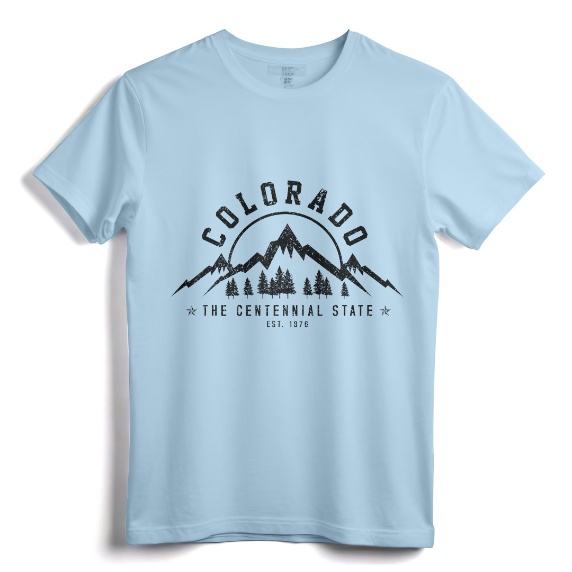 Colorado The Centennial State Est. 1867 Mountains Gift T-Shirt - Vintage Nature Design for Hiking and Camping Enthusiasts