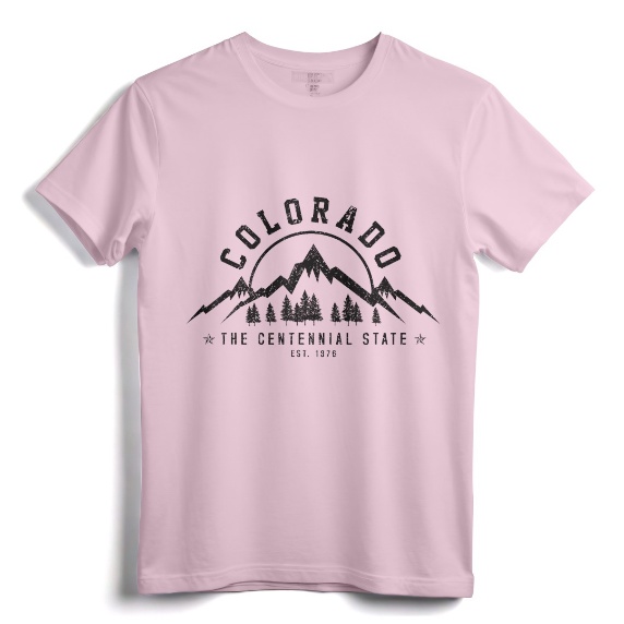Colorado The Centennial State Est. 1867 Mountains Gift T-Shirt - Vintage Nature Design for Hiking and Camping Enthusiasts