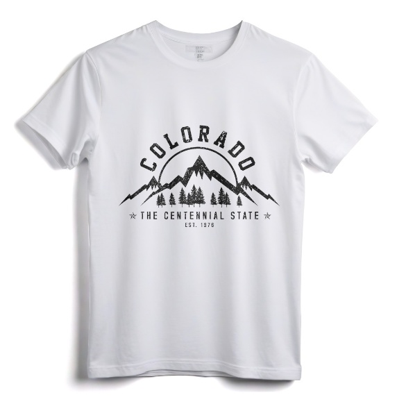Colorado The Centennial State Est. 1867 Mountains Gift T-Shirt - Vintage Nature Design for Hiking and Camping Enthusiasts