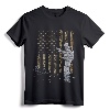 Fly Fishing Fisherman American Flag Camouflage Fly Tying T-Shirt - Vintage Trout Fisherman Tee for Men, Husband, Dad