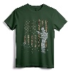 Fly Fishing Fisherman American Flag Camouflage Fly Tying T-Shirt - Vintage Trout Fisherman Tee for Men, Husband, Dad