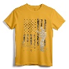 Fly Fishing Fisherman American Flag Camouflage Fly Tying T-Shirt - Vintage Trout Fisherman Tee for Men, Husband, Dad