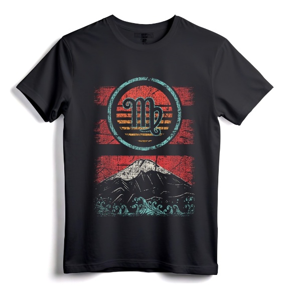 Virgo Zodiac Sign Retro Birthday Astrology Gift T-Shirt - Vintage Eighties Colors Tee for Boys and Girls