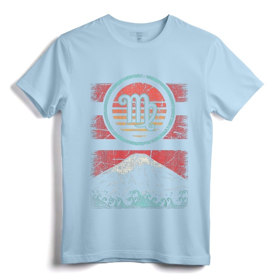 Virgo Zodiac Sign Retro Birthday Astrology Gift T-Shirt - Vintage Eighties Colors Tee for Boys and Girls