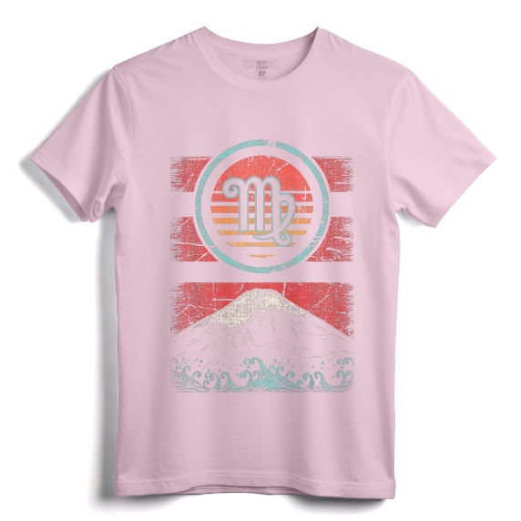 Virgo Zodiac Sign Retro Birthday Astrology Gift T-Shirt - Vintage Eighties Colors Tee for Boys and Girls