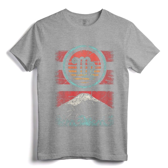 Virgo Zodiac Sign Retro Birthday Astrology Gift T-Shirt - Vintage Eighties Colors Tee for Boys and Girls