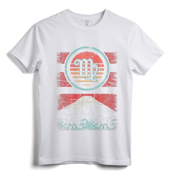 Virgo Zodiac Sign Retro Birthday Astrology Gift T-Shirt - Vintage Eighties Colors Tee for Boys and Girls