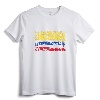 Colombia Flag with City Names Word Art T-Shirt - Family Heritage Apparel for Colombian Descendants and Family Gatherings
