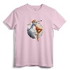 Pin Up Girl Blonde Air Force in WW2 40's T-Shirt - Vintage Military Apparel for History Enthusiasts and Pin-up Art Fans