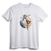 Pin Up Girl Blonde Air Force in WW2 40's T-Shirt - Vintage Military Apparel for History Enthusiasts and Pin-up Art Fans