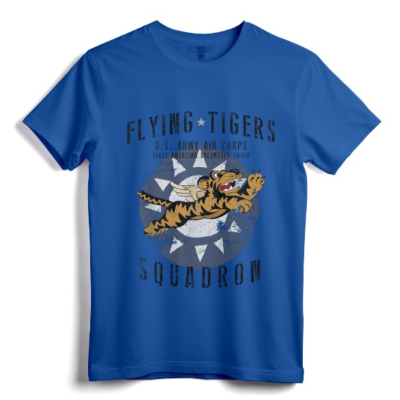 Flying Tiger's WWII Insignia Vintage WW2 Air Corps T-Shirt - History Tee for WWII Aircraft Enthusiasts and Aviation Lovers